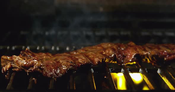 Flank Steak Or Skirt Steak Grilling With Fire 61b