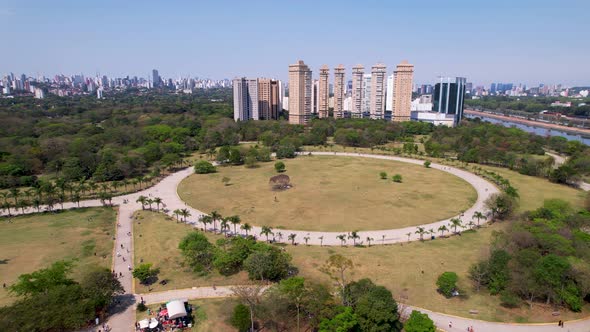 Cityscape of Sao Paulo Brazil. Stunning landscape of downtown district city. alt