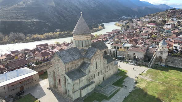 Ancient Svetitskhoveli Cathedral Georgian Architecture Tbilisi Heritage Tourism