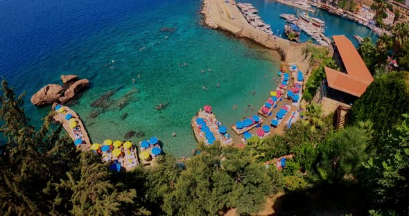 Aerial View Of Antalya Harbour (Kaleici) Antalya, Turkey