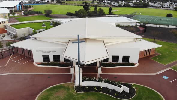 Aerial View of a Church in Australia