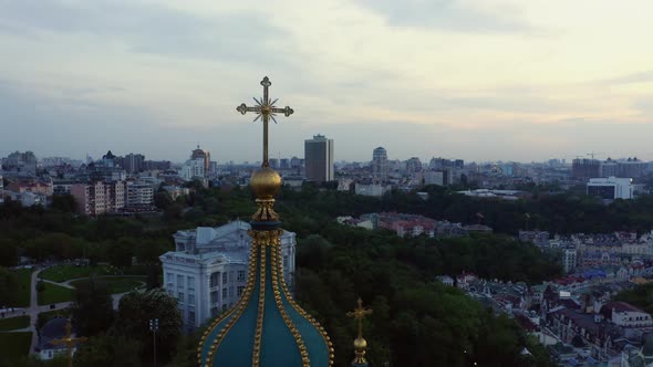 Golden Cross of a Famous Slavic Orthodox Church alt