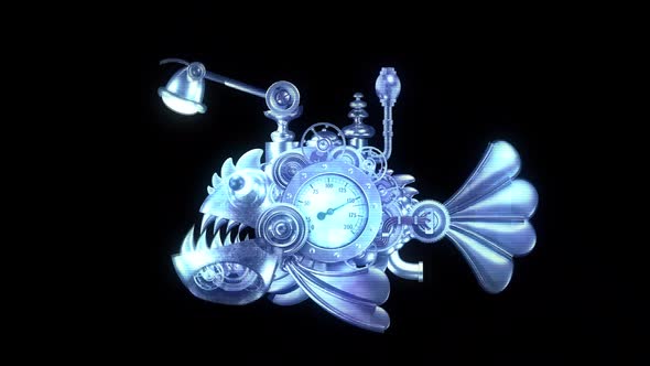 Holographic Steampunk Fish