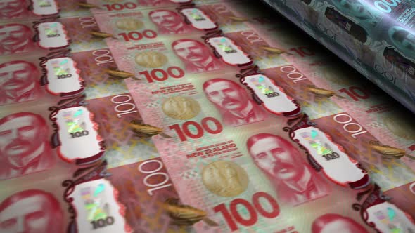 New Zealand Dollar money banknotes pack seamless loop alt