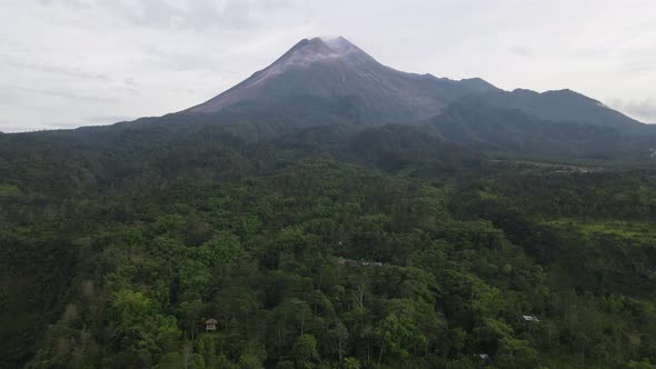 Scenic view in Merapi Mountain, one of popular destination in Yogyakarta, Indonesia. alt