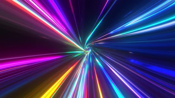 Abstract Tunnel Of A Multicolor Spectrum