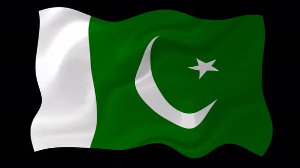 Pakistan Flag Wavy National Flag Animation