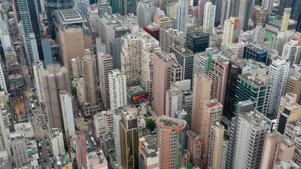 Top view of Hong Kong city alt