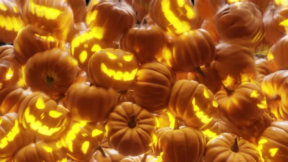 Jack O Lantern Halloween Pumpkin Transitions 4K
