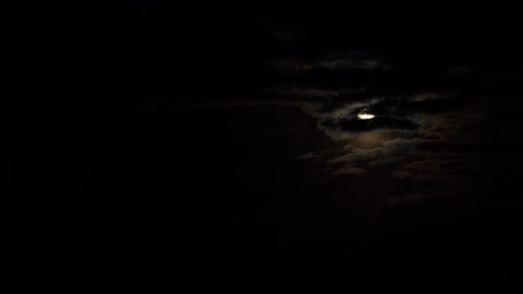 Full Moon at Night on Dark Sky alt