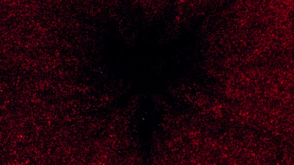 Albania Flag With Abstract Particles