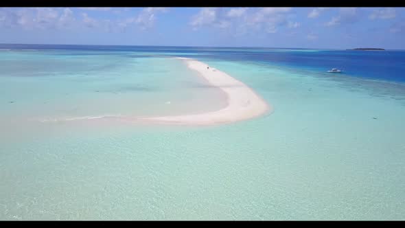 Aerial view travel of marine sea view beach vacation by blue lagoon and white sandy background of ad alt