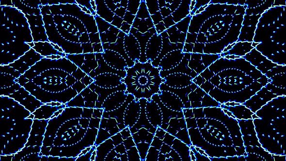 shining bright lines set blue wave motion, colorful, on black background alt