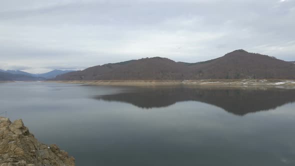 Panoramic view of Vidraru lake