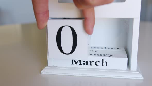 Wooden Calendar with an Important Event for 8 Marh International Women's Day alt