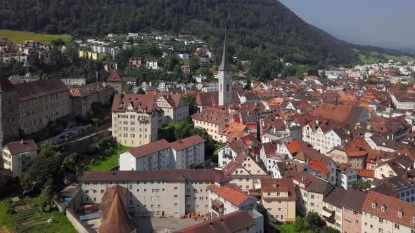 Aerial View of Chur, Switzerland. alt