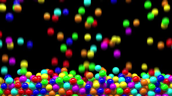 Colorful Ball stack up and fill up the screen 