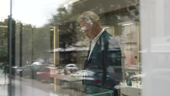 Street View of a Businessman in the Office
