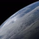 planet earth fragment view from space , the video has an alpha channel