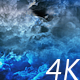Flying Through Abstract Blue Night Clouds to Big Moon - VideoHive Item for Sale