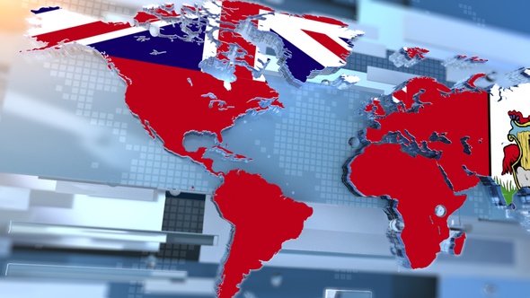 Bermuda Flag Inside The Shape Of World Map Transition alt