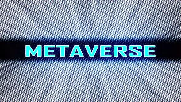 Metaverse Neon Shining Text with Dots