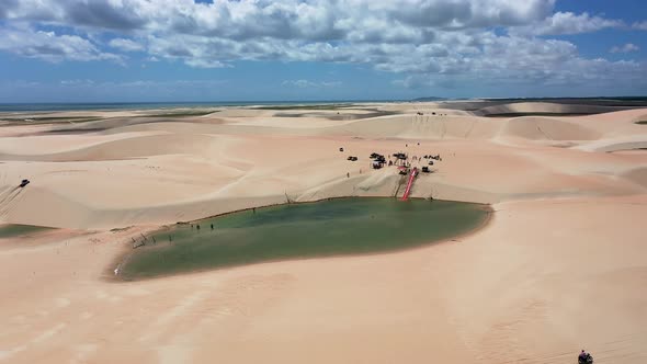 Jericoacoara Ceara Brazil. Scenic summer beach at famous travel destination. alt