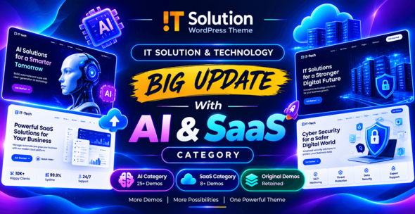 IT-Tech – IT Solutions, Technology & AI Agency WordPress Theme