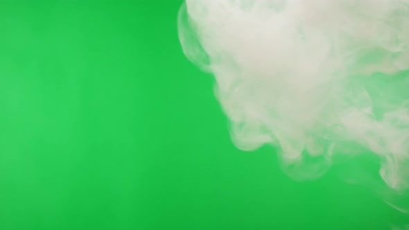 Smoke on Green Chroma Key Background alt
