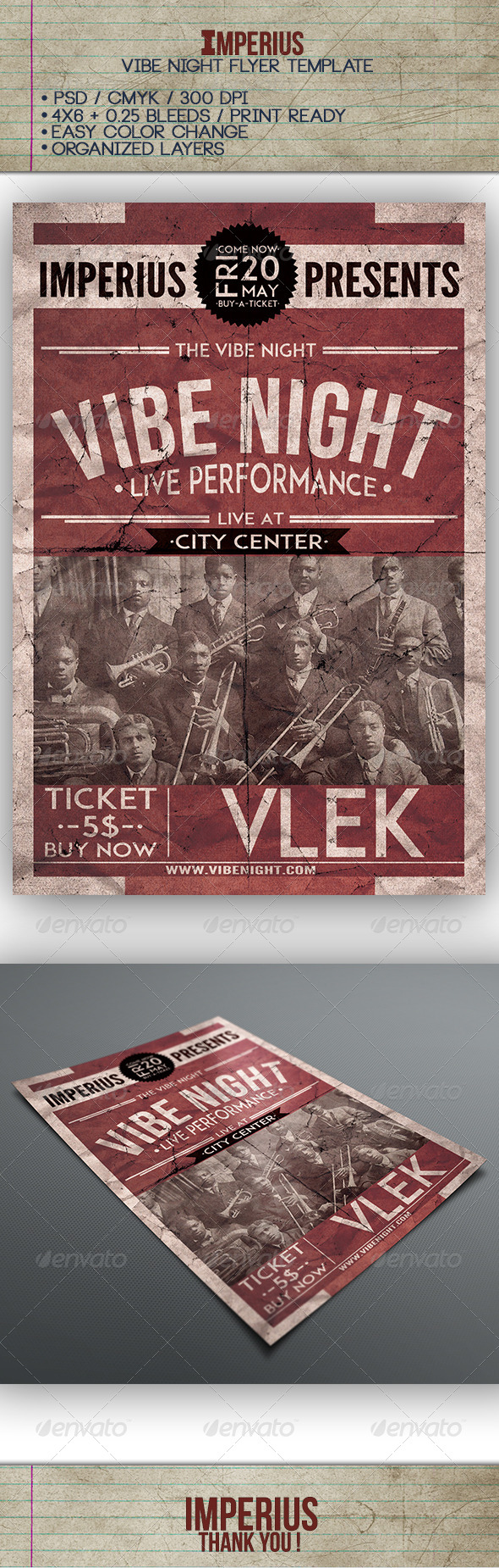 Vibe Night Flyer - Flyers Print Templates