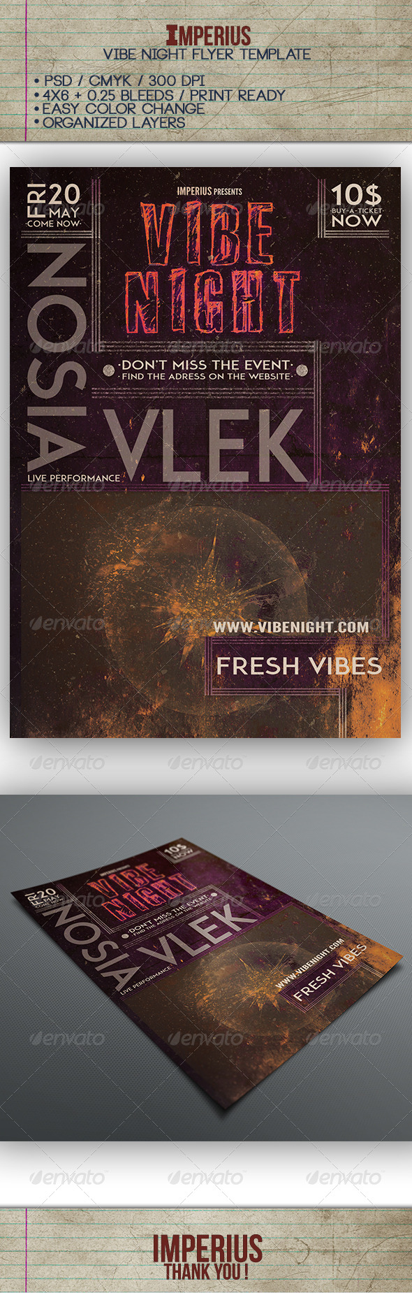 Vibe Night Flyer - Flyers Print Templates