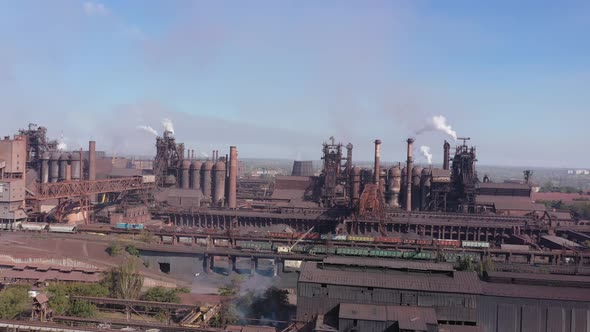 Steel Mill Metallurgical Plant. Blast Furnaces.