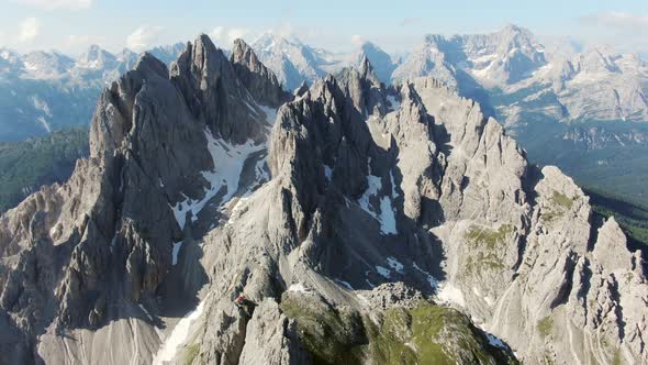 Mountain Peaks at Cadini Di Misurina Dolomites Italy