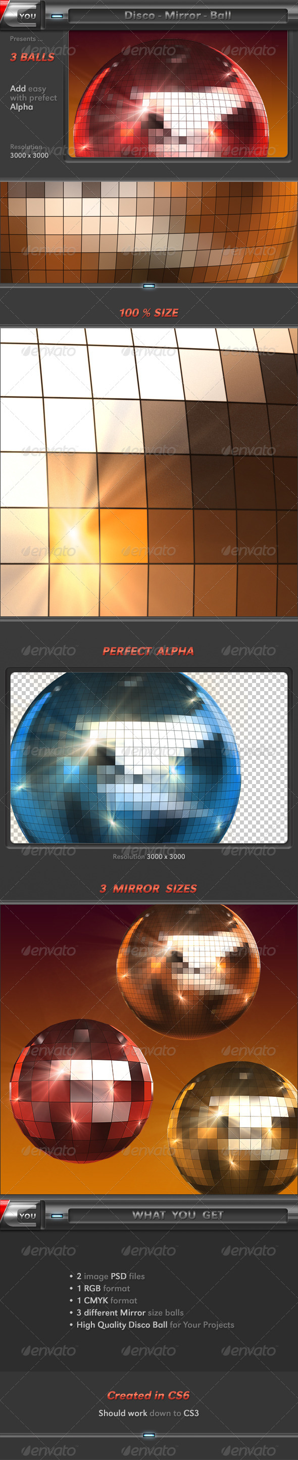 3D Disco Mirror Ball - Objects 3D Renders