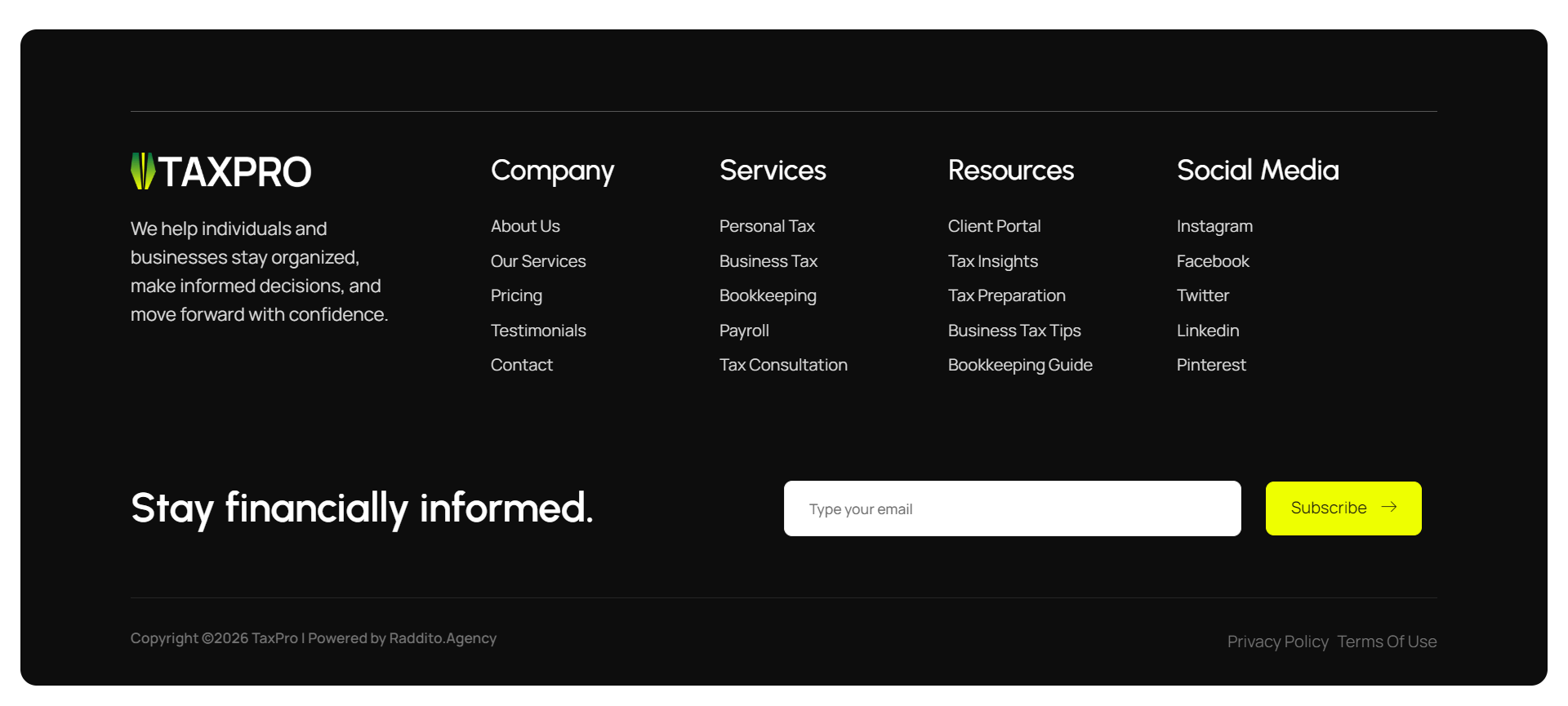 Bookkeeping File Structure Taxpro – CPA Tax Preparation & Accounting Elementor Template Kit by raddito