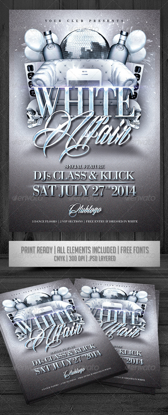 White Affair Flyer by larajtwyss | GraphicRiver