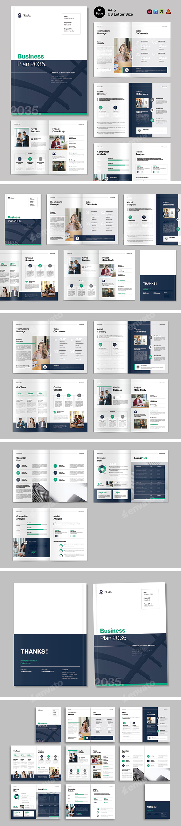 Business Plan Template with Canva