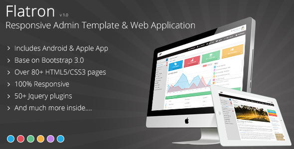 Exceptional Flatron - Responsive Admin Template & Web App