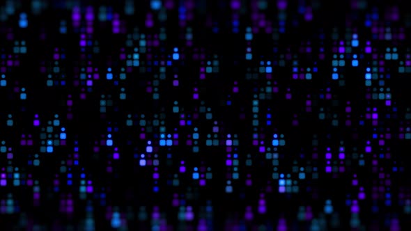 4k abstract technology background consisting of shimmering dots and squares