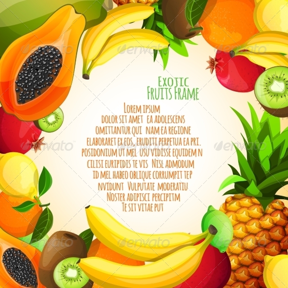 Exotic Fruits Frame