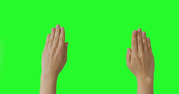 Isolated Woman Rise Up Hand Showing Vote Agree Sign Symbol of Presidential Election. alt