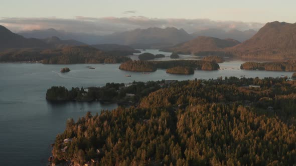 Aerial Flight of Tofino British Columbia