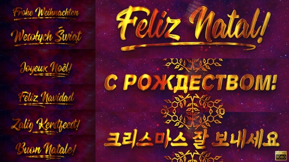 Merry Christmas In 9 Languages By Steve314 Videohive