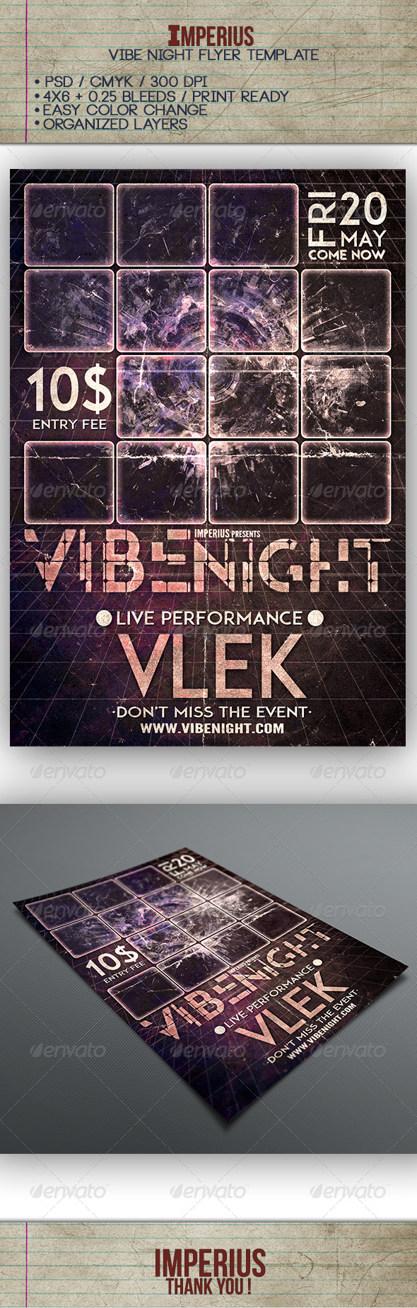 Vibe Night Flyer - Flyers Print Templates