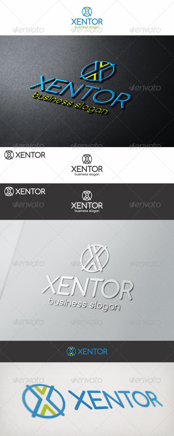 X Logo Letter - Xentor, Logo Templates | GraphicRiver, image size:590x1479