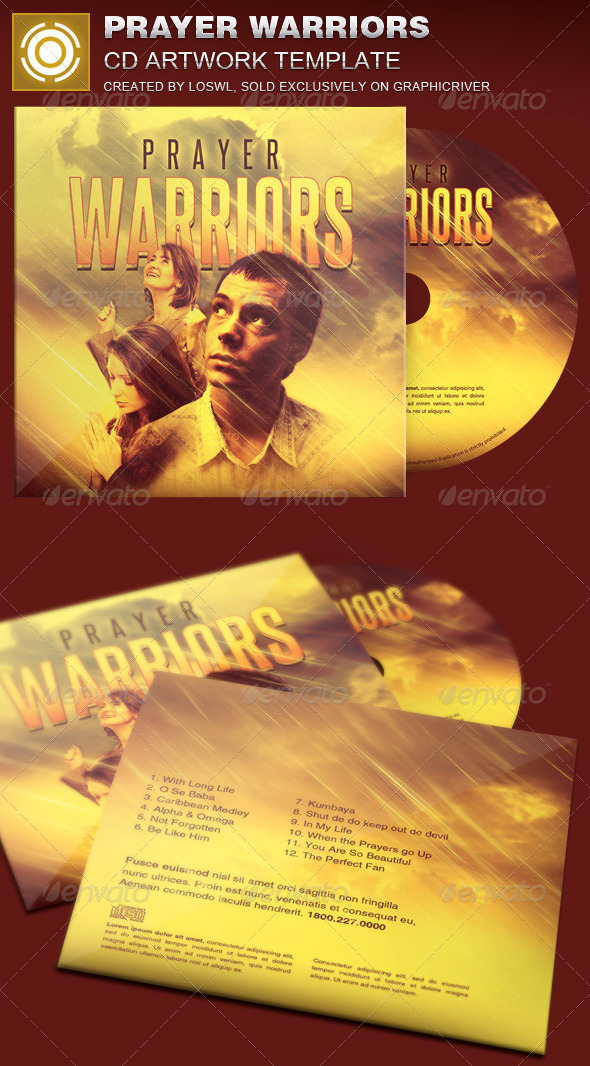 Prayer Warriors CD Artwork Template - CD & DVD Artwork Print Templates