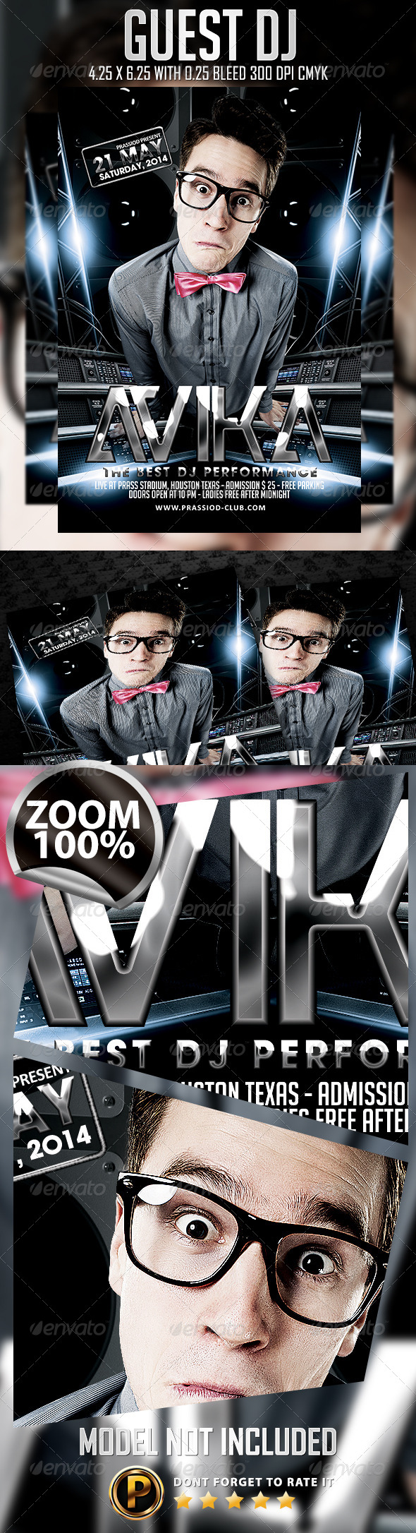 Guest DJ Flyer Template - Clubs & Parties Events