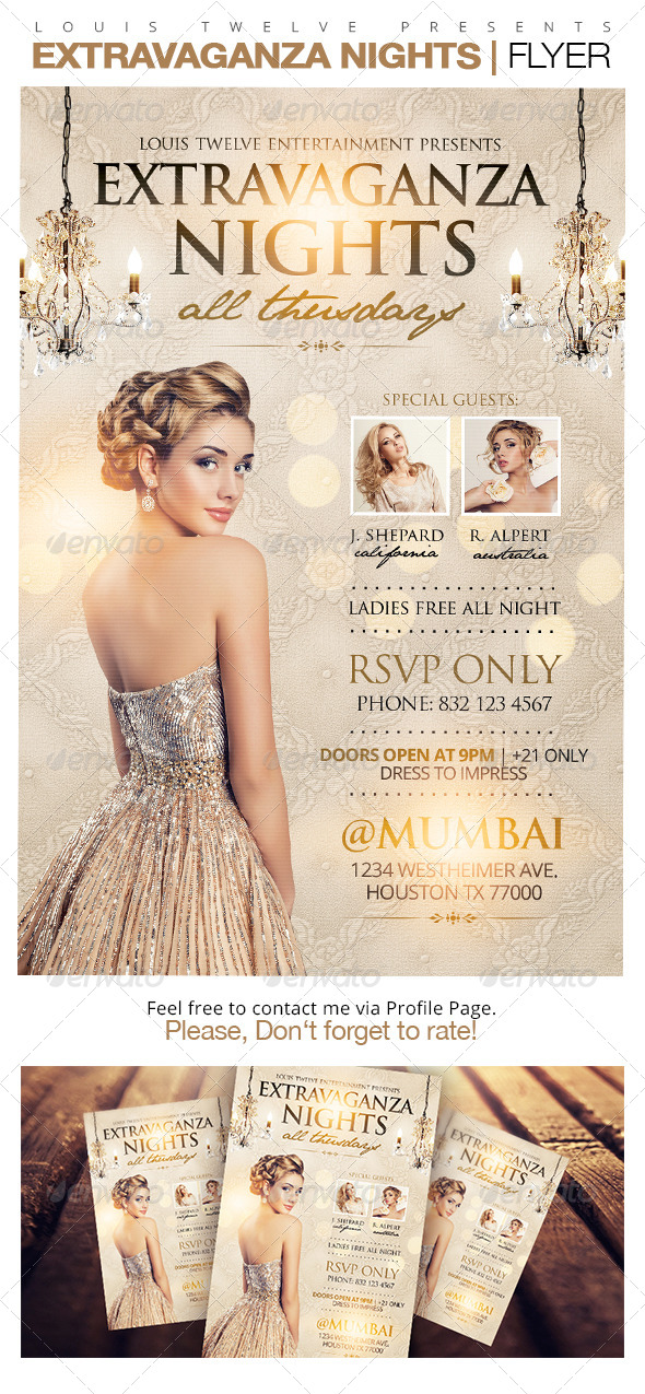 Extravaganza Nights Flyer Template - Clubs & Parties Events