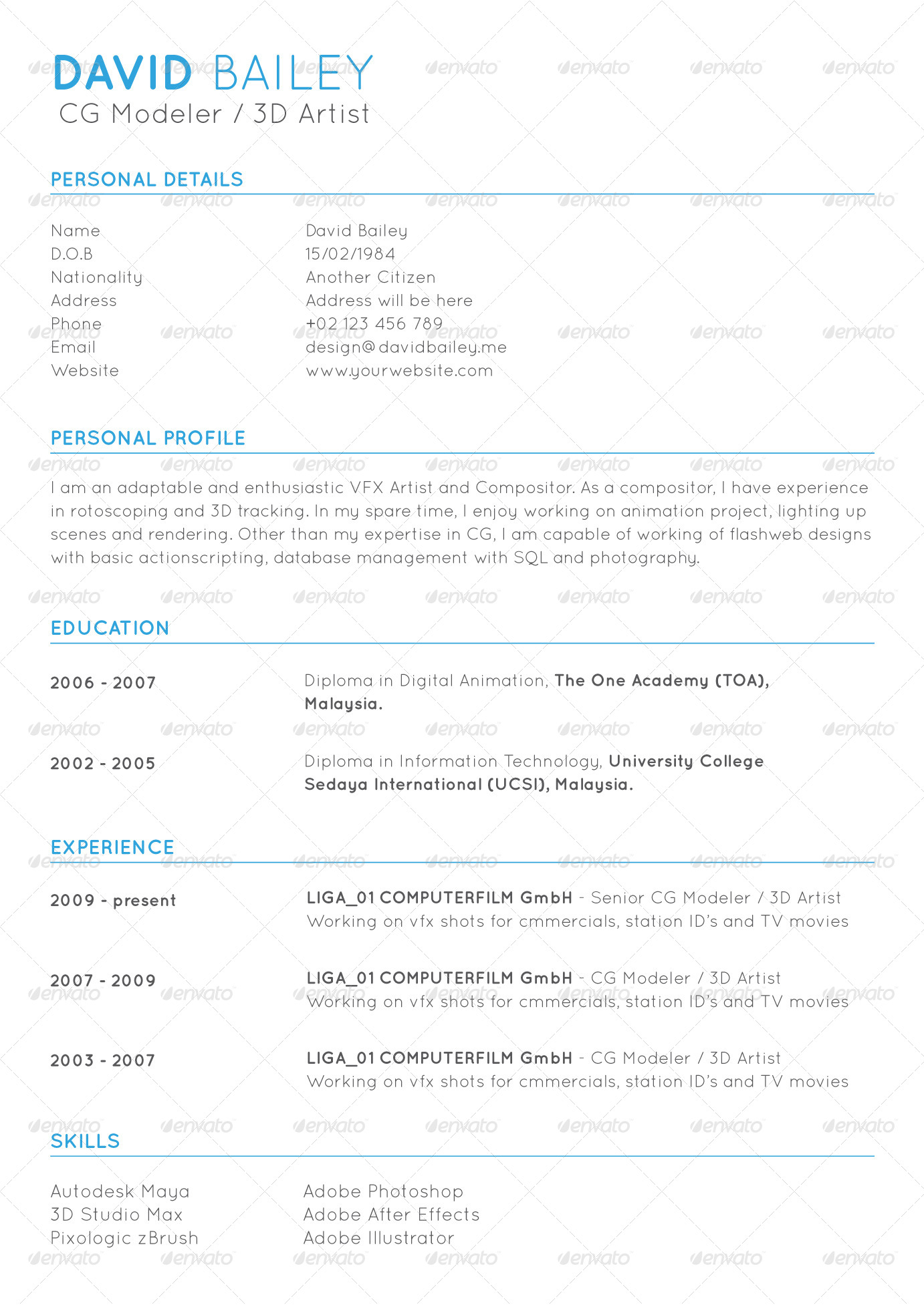 Simple Clean Resume v5, Print Templates | GraphicRiver