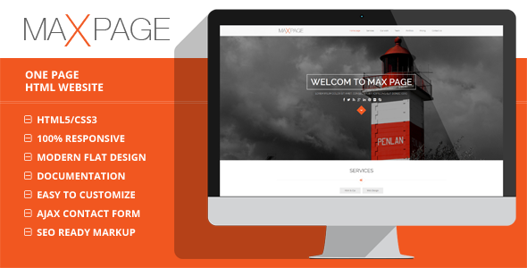 Maxpage - One - ThemeForest 7629622